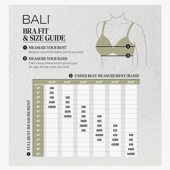 Bali One Smooth U Ultra Light Illusion Neckline Underwire Bra 42C In Sandshell - Picture 5 of 12